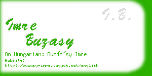 imre buzasy business card